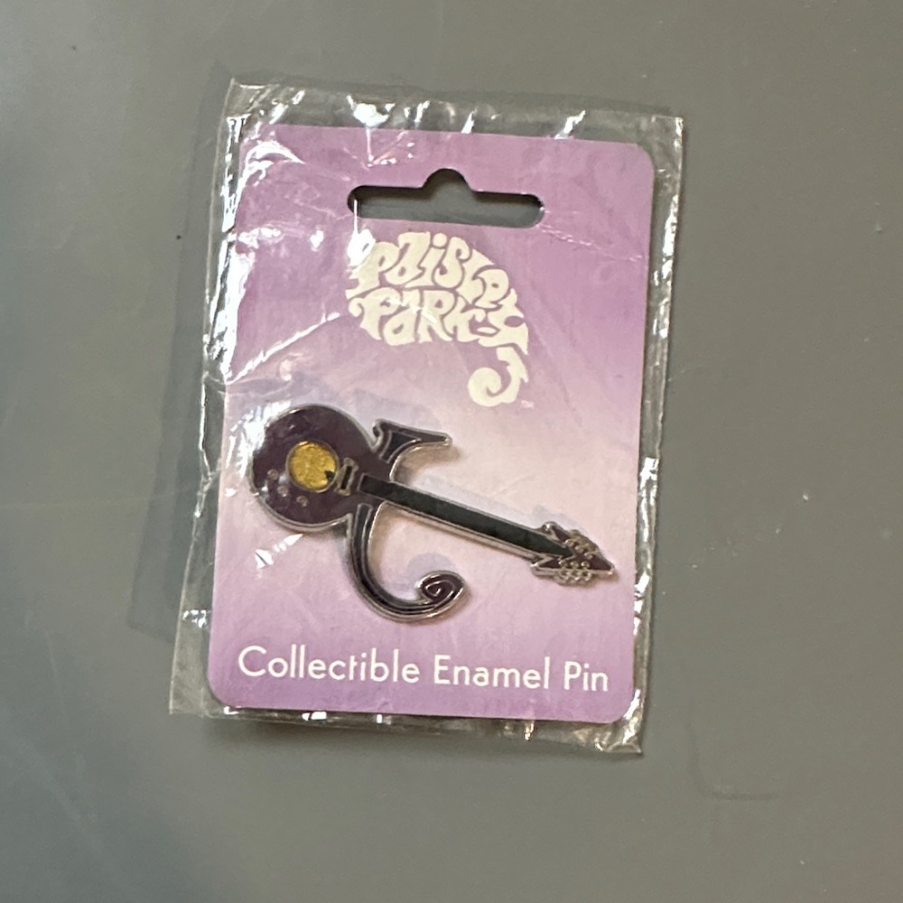 Purple Collectible Enamel Guitar Pin